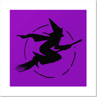 Witch Silhouette Posters and Art